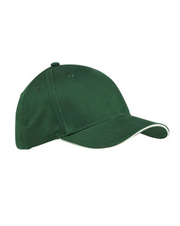 Big Accessories BX004 - 6-Panel Twill Sandwich Baseball Cap