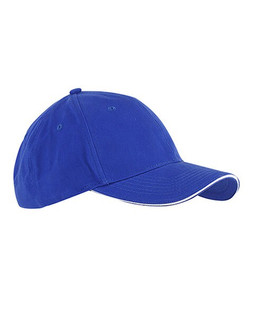 Big Accessories BX004 - 6-Panel Twill Sandwich Baseball Cap
