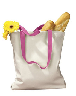 BAGedge BE010 - 12 oz. Canvas Tote with Contrasting Handles