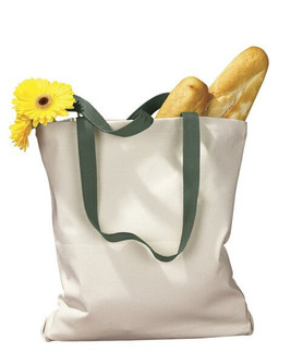 BAGedge BE010 - 12 oz. Canvas Tote with Contrasting Handles