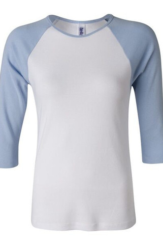 Bella+Canvas 2000 - Ladies Baby Rib Three-Quarter Sleeve Raglan T-Shirt