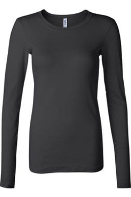 Bella+Canvas 8751 - Women's Long Sleeve Sheer Mini Rib Tee