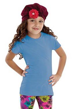 LAT 2616 - Girls Fine Jersey Longer Length T-Shirt