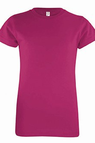 LAT 2616 - Girls Fine Jersey Longer Length T-Shirt