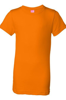 LAT 2616 - Girls Fine Jersey Longer Length T-Shirt