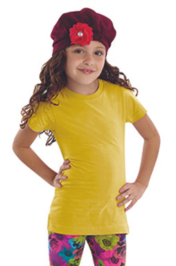 LAT 2616 - Girls Fine Jersey Longer Length T-Shirt