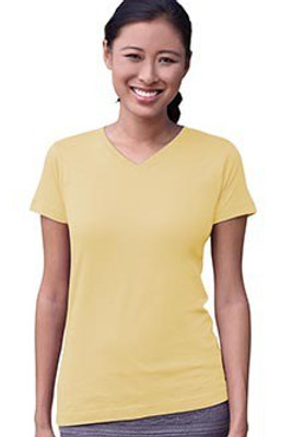 LAT 3507 - Remera fina de jersey con cuello en V
