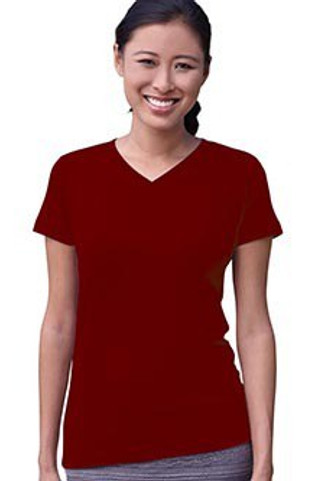 LAT 3507 - Remera fina de jersey con cuello en V