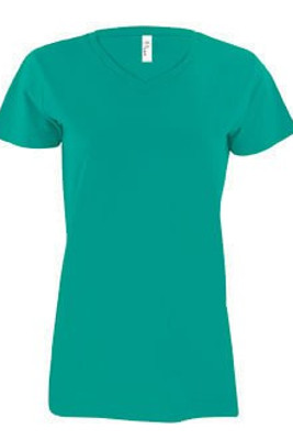 LAT 3507 - Remera fina de jersey con cuello en V