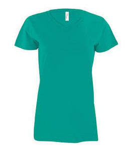 LAT 3507 - Remera fina de jersey con cuello en V