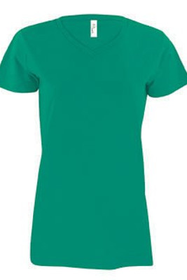 LAT 3507 - Remera fina de jersey con cuello en V