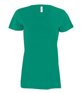 LAT 3507 - Ladies' Fine Jersey V-NeckT-Shirt