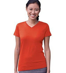 LAT 3507 - Ladies Fine Jersey V-NeckT-Shirt