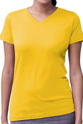 LAT 3507 - Ladies' Fine Jersey V-NeckT-Shirt