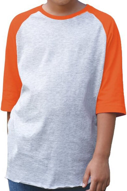 LAT 6130 - Youth Retro Style Three-Quarter Sleeve Baseball Tee