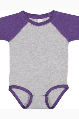 Rabbit Skins 4430 - Fine Jersey Infant Three-Quarter Sleeve Baseball Bodysuit