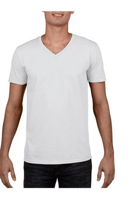 Gildan GN646 - T-shirt med V-hals til mænd, 100% bomuld