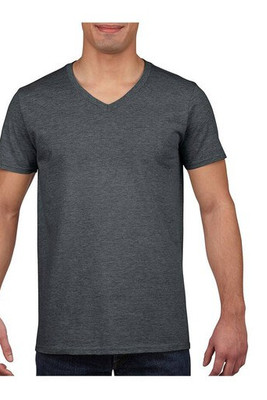 Gildan GN646 - Camiseta masculina com decote em V 100% algodão