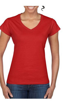 Gildan GN647 - T-Shirt Femme Col V 100% Coton