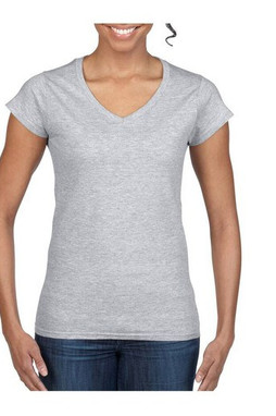 Gildan GN647 - T-Shirt Femme Col V 100% Coton