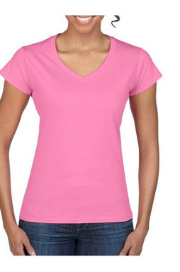 Gildan GN647 - T-Shirt Femme Col V 100% Coton