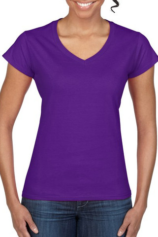 Gildan GN647 - Gildan Womens Lightweight V-Neck Cotton Tee