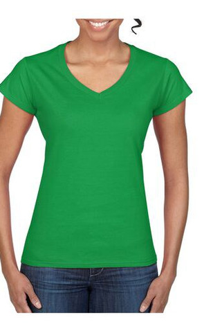 Gildan GN647 - Damen T-Shirt mit V-Ausschnitt aus 100% Baumwolle