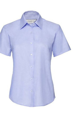 Russell Collection JZ33F - Short Sleeve Easy Care Oxford Bluse
