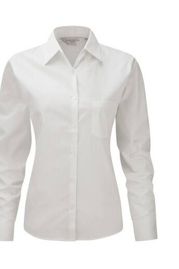 Russell Collection JZ36F - Womens 100% Cotton Poplin Shirt