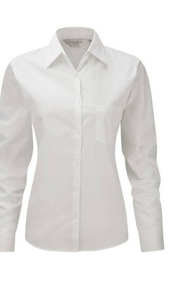 Russell Collection JZ36F - Kvinder 100% bomuld Poplin skjorte