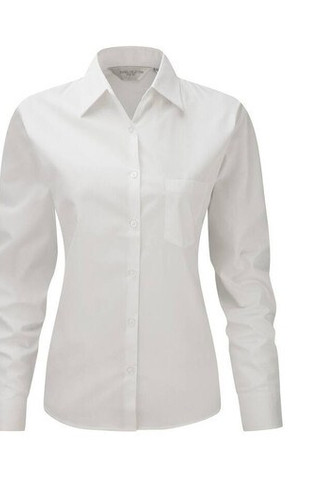 Russell Collection JZ36F - Womens 100% Cotton Poplin Shirt