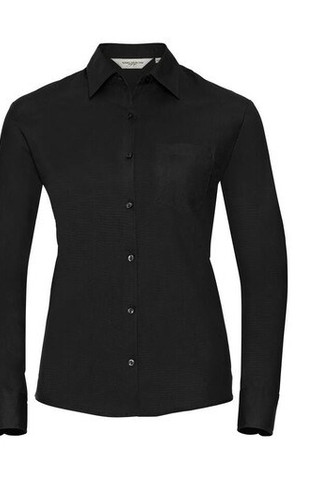 Russell Collection JZ36F - Womens 100% Cotton Poplin Shirt