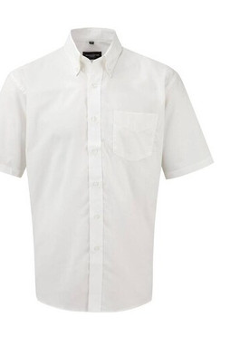 Russell Collection JZ933 - Chemise Manche Courte Homme Oxford Coton
