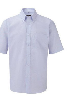 Russell Collection JZ933 - Chemise Manche Courte Homme Oxford Coton