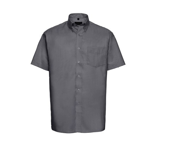 Russell Collection JZ933 - Men's Oxford Cotton Short Sleeve Shirt