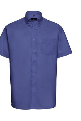 Russell Collection JZ933 - Chemise Manche Courte Homme Oxford Coton