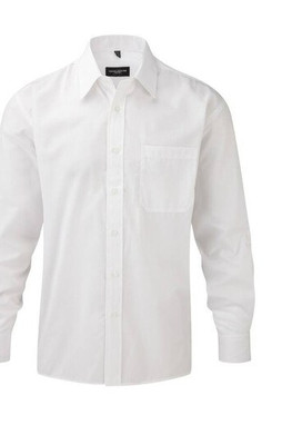 Russell Collection JZ934 - Classic Mens Poplin Shirt with Whalebone Collar