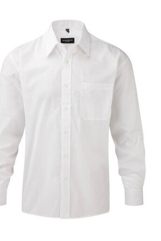 Russell Collection JZ934 - Classic Mens Poplin Shirt with Whalebone Collar