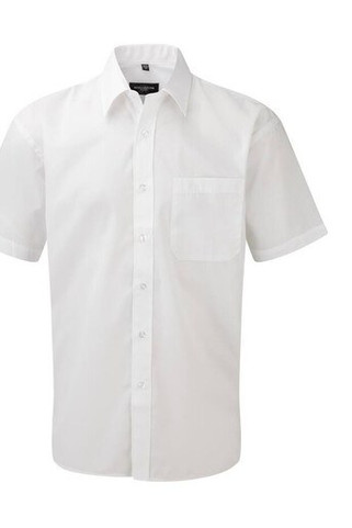 Russell Collection JZ935 - Mens Classic Short Sleeve Poplin Office Shirt