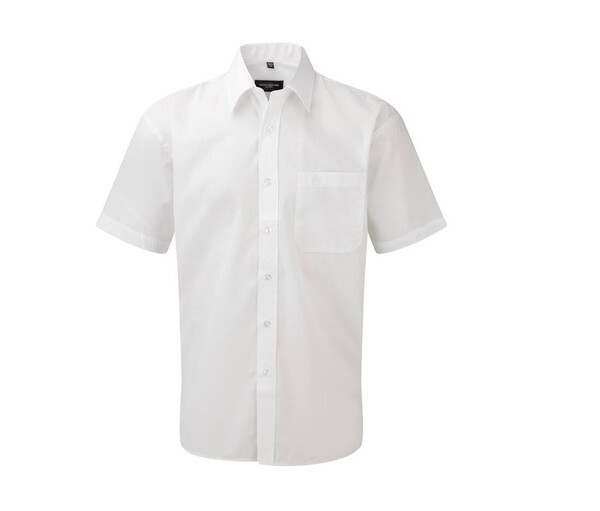 Russell Collection JZ935 - Men's Classic Short Sleeve Poplin Office Shirt