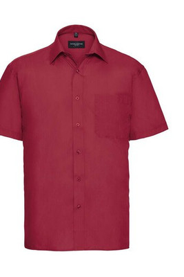 Russell Collection JZ935 - Men's Classic Short Sleeve Poplin Office Shirt