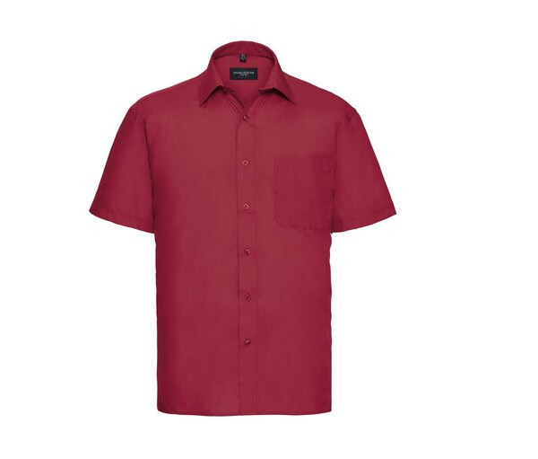 Russell Collection JZ935 - Men's Classic Short Sleeve Poplin Office Shirt