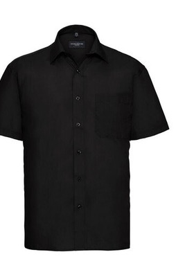 Russell Collection JZ935 - Poly/Katoenen Easy Care Poplin Overhemd Met Korte Mouw
