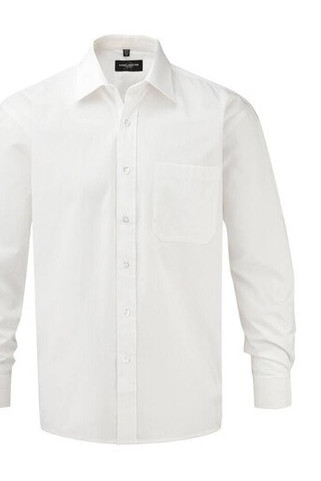 Russell Collection JZ936 - Mens 100% Cotton Poplin Shirt