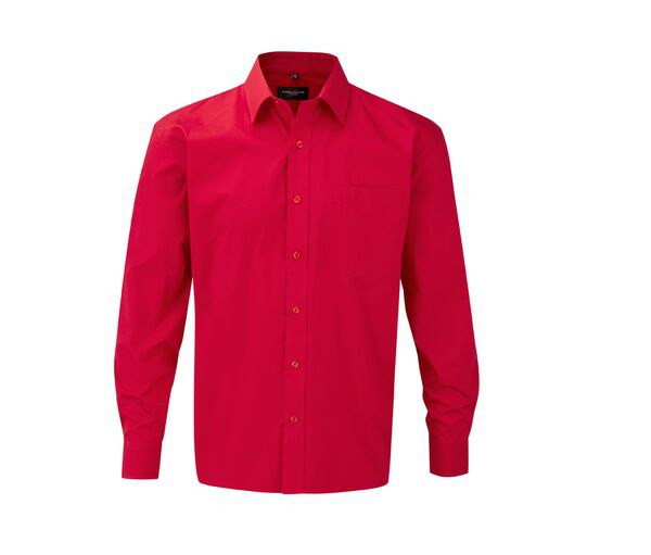 Russell Collection JZ936 - Men's 100% Cotton Poplin Shirt