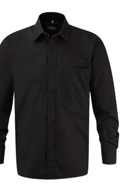 Russell Collection JZ936 - Camicia da uomo in popeline di cotone 100%.