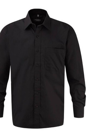 Russell Collection JZ936 - Camicia da uomo in popeline di cotone 100%