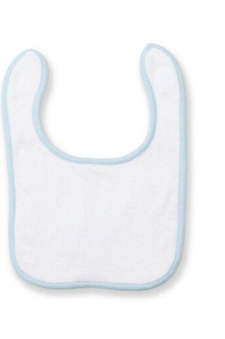 Larkwood LW022 - Kontrast Jersey Baby Lätzchen mit Klettverschluss