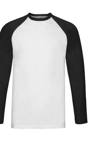 Fruit of the Loom SC238 - Langermet T-skjorte for menn, 100% bomull