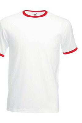 Fruit of the Loom SC245 - Ringer Men's T-Shirt 100% Cotton